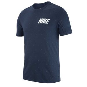 Nike Navy Blue Tshirt Small-Nike Logo Print